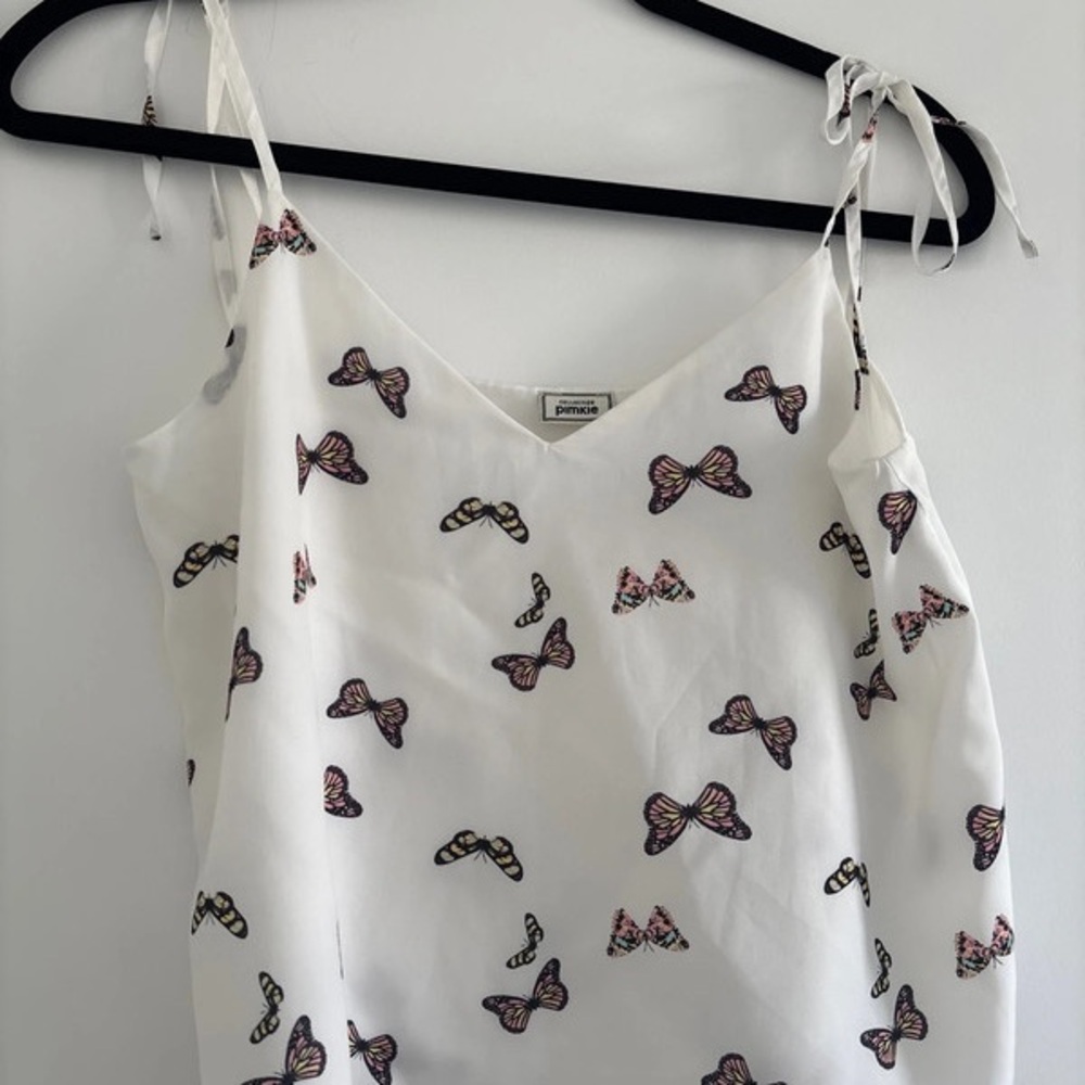 Printed White Camisole Top